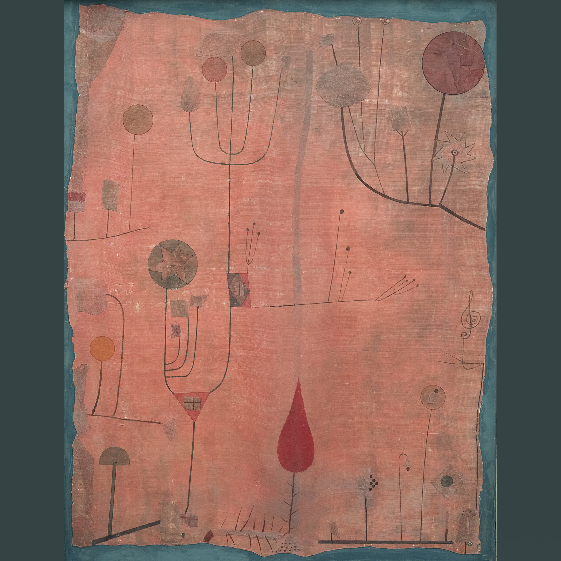 Früchte auf Rot by Paul Klee.